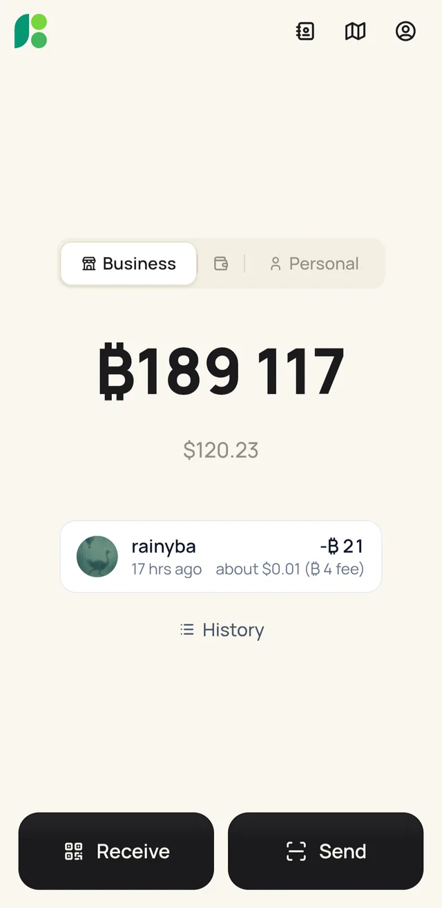BuhoGO wallet home screen